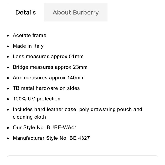 Burberry Women’s Delilah Sunglasses Deer Havana EUC #BE4327 Made in Italy - Picture 13 of 15